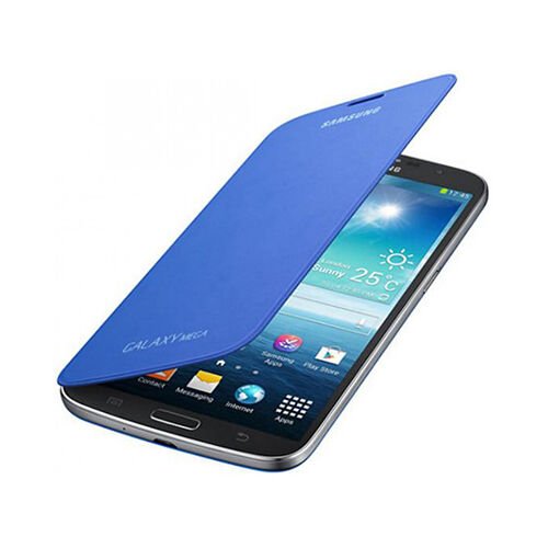 Galaxy Mega i9200 ile Uyumlu Flip Cover Kılıf Mavi EF-FI920BCEGWW