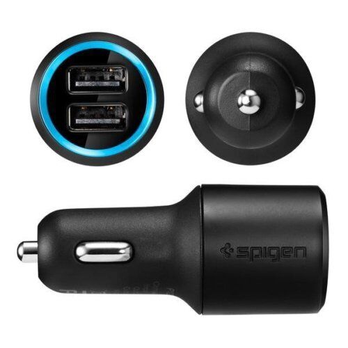 Spigen Araç Şarj Cihazı 2 Çıkışlı (5V 2A Hızlı Şarj)