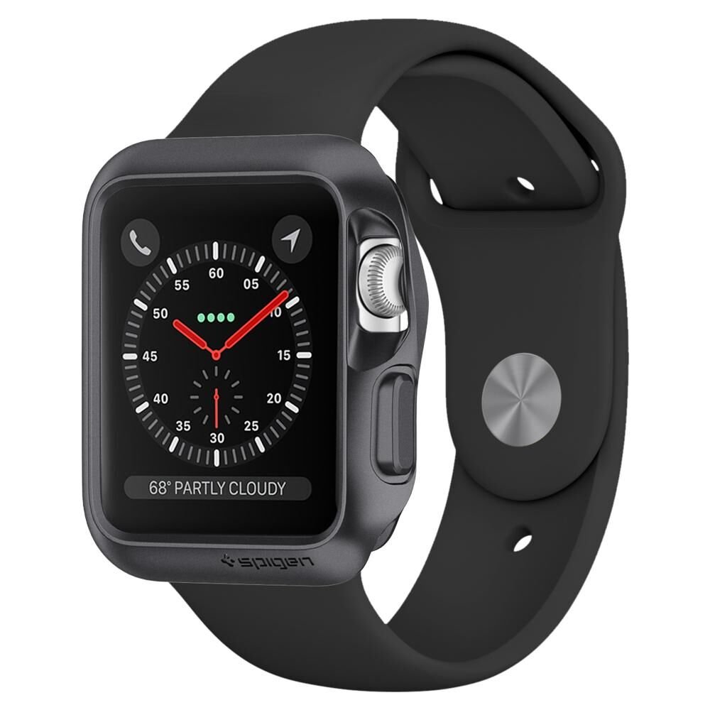 Spigen Apple Watch 1/2/3 ile Uyumlu Kılıf Slim Armor (42mm) Space Gray