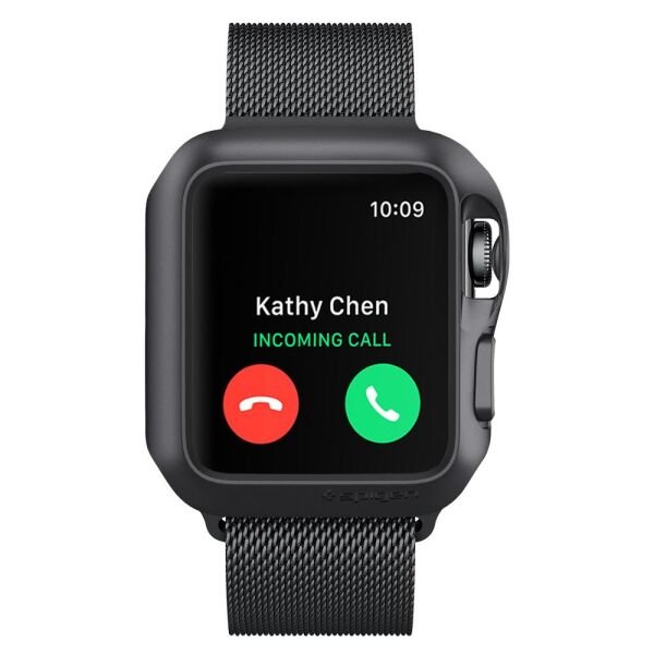 Spigen Apple Watch 1/2/3 ile Uyumlu Kılıf Slim Armor (42mm) Space Gray