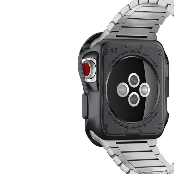 Spigen Apple Watch 1/2/3 ile Uyumlu Kılıf Slim Armor (42mm) Space Gray