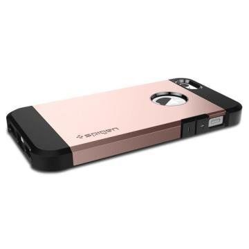 Spigen iPhone 5,5s,SE ile Uyumlu Kılıf Tough Armor Rose Gold