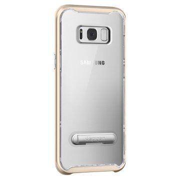 Spigen Galaxy S8 Plus ile Uyumlu Kılıf Crystal Hybrid Gold Maple