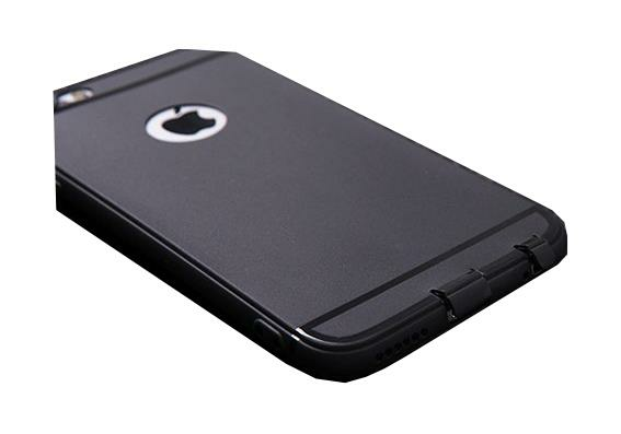 Jopus iPhone 6/6S ile Uyumlu Tıpalı Silikon Kılıf Siyah