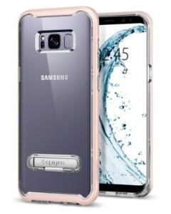 Spigen Galaxy S8 Plus ile Uyumlu Kılıf Crystal Hybrid Pink