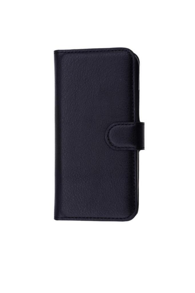 One M8 Mini ile Uyumlu Yan Model Kartlıklı Cüzdanlı Kılıf Siyah