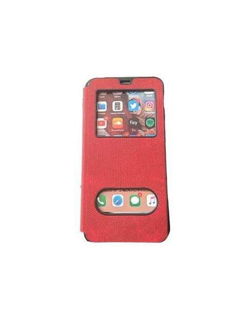 Jopus Redmi 7 ile Uyumlu Premium Kapaklı Kılıf Kırmızı