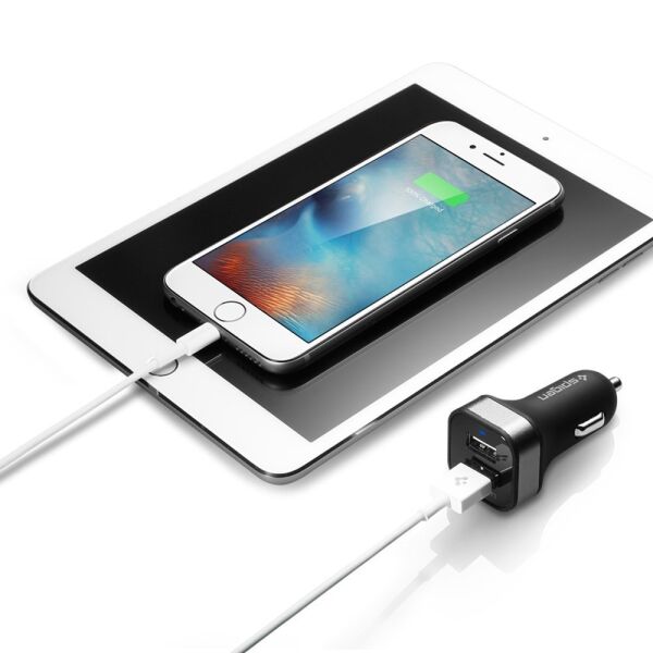 Spigen Hızlı Araç Şarj Cihazı USB 2 Çıkışlı (4.8 A Hızlı Şarj) F24QC