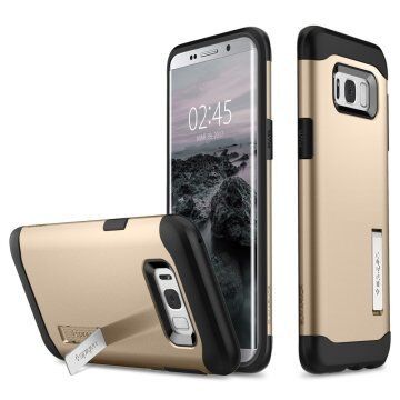 Spigen Galaxy S8 Plus ile Uyumlu Kılıf Slim Armor Gold Maple