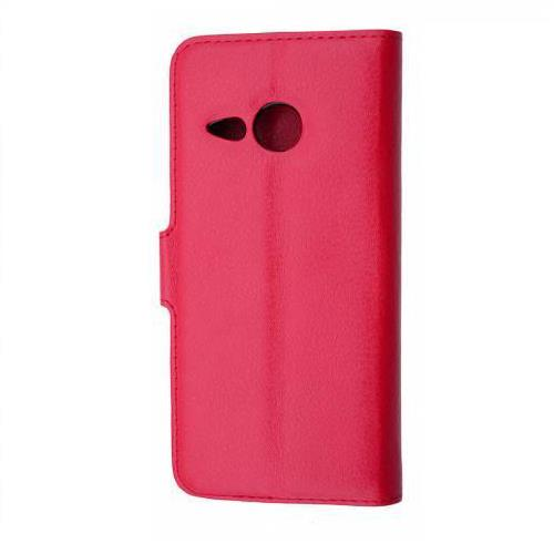 One M8 Mini ile Uyumlu Yan Model Kartlıklı Cüzdanlı Kılıf Kırmızı