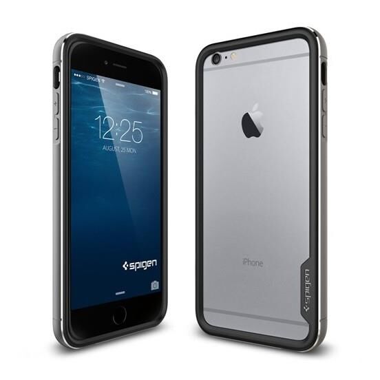 Spigen iPhone 6 Plus/6s Plus ile Uyumlu Kılıf Neo Hybrid EX Metal Space Gray