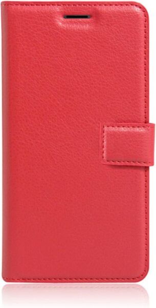 Jopus Galaxy A6 2018 ile Uyumlu Kapaklı Kartlıklı Cüzdanlı Kılıf Kırmızı