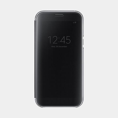 Galaxy A7(2017) ile Uyumlu Clear View Cover Kılıf Siyah EF-ZA720CBEGWW(Out)