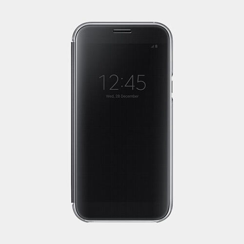 Galaxy A7(2017) ile Uyumlu Clear View Cover Kılıf Siyah EF-ZA720CBEGWW(Out)
