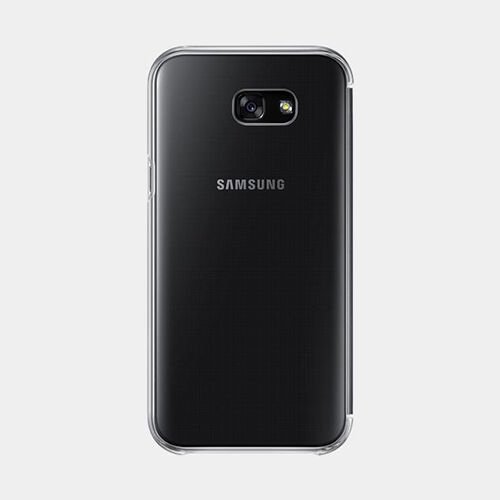 Galaxy A7(2017) ile Uyumlu Clear View Cover Kılıf Siyah EF-ZA720CBEGWW(Out)