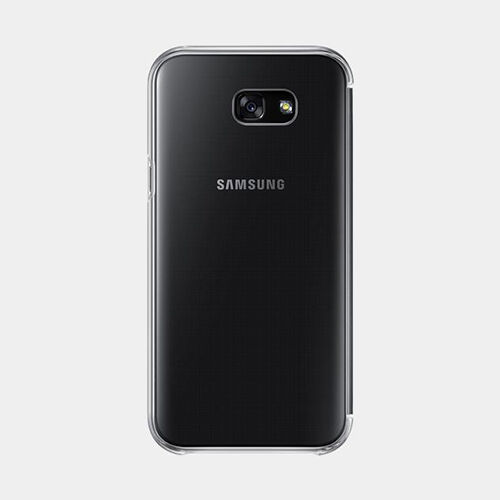 Galaxy A7(2017) ile Uyumlu Clear View Cover Kılıf Siyah EF-ZA720CBEGWW(Out)