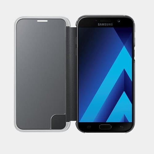 Galaxy A7(2017) ile Uyumlu Clear View Cover Kılıf Siyah EF-ZA720CBEGWW(Out)