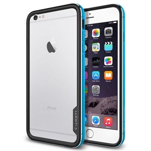 Spigen iPhone 6 Plus/6s Plus ile Uyumlu Kılıf Neo Hybrid EX Metal Metal Blue