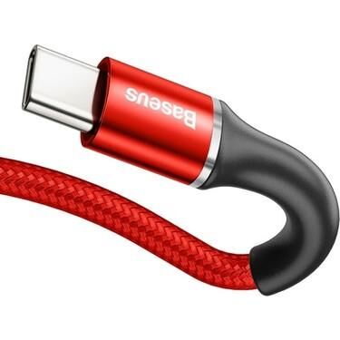 Baseus Halo Serisi Type-C Data Şarj Kablosu 3 metre CATGH-E09 Kırmızı