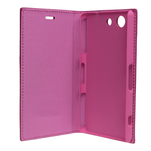 Xperia Z3 Compact ile Uyumlu Kılıf Magnum Serisi Yan Kapaklı Pembe