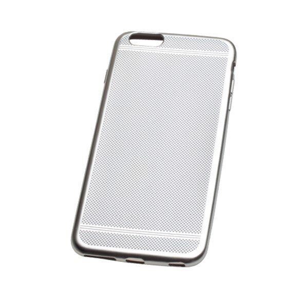 iPhone 6S Plus/6 Plus ile Uyumlu Storm Silikon Kılıf Light Silver