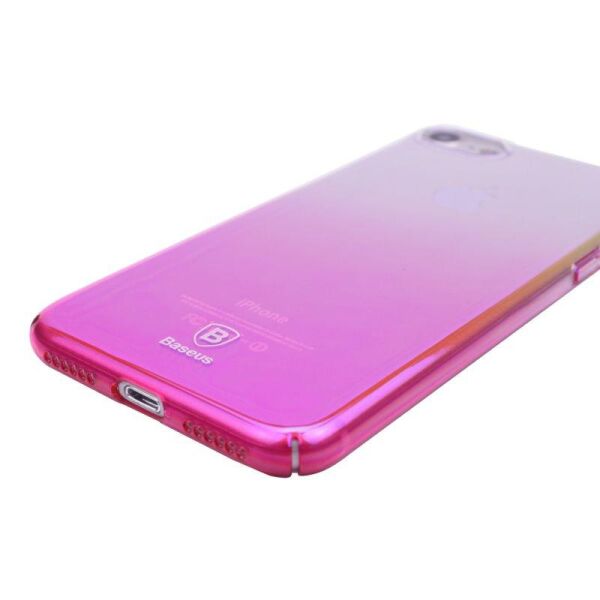 Baseus iPhone 8 / 7 ile Uyumlu Glaze Case Pembe