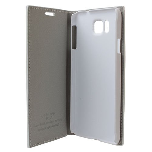 Galaxy Alpha ile Uyumlu Magnum Serisi Yan Model Kapaklı Kılıf Beyaz