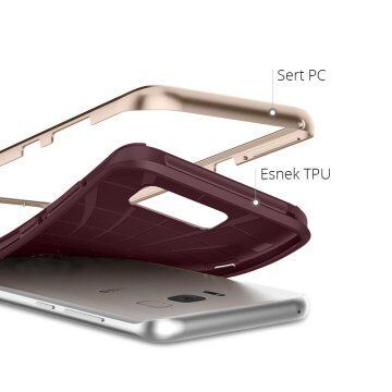 Spigen Galaxy S8 Plus ile Uyumlu Kılıf Neo Hybrid Burgundy
