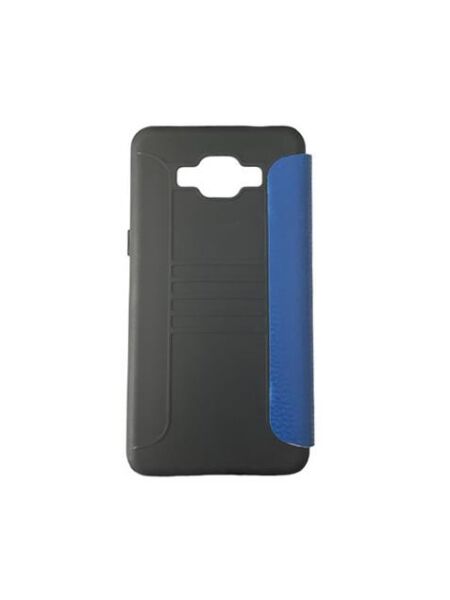 Jopus Galaxy Grand Prime ile Uyumlu Premium Kapaklı Kılıf Mavi