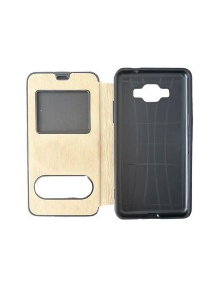 Jopus Galaxy Grand Prime ile Uyumlu Premium Kapaklı Kılıf Kırmızı