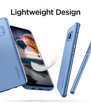 Spigen Galaxy S8 ile Uyumlu Kılıf Thin Fit Blue Coral