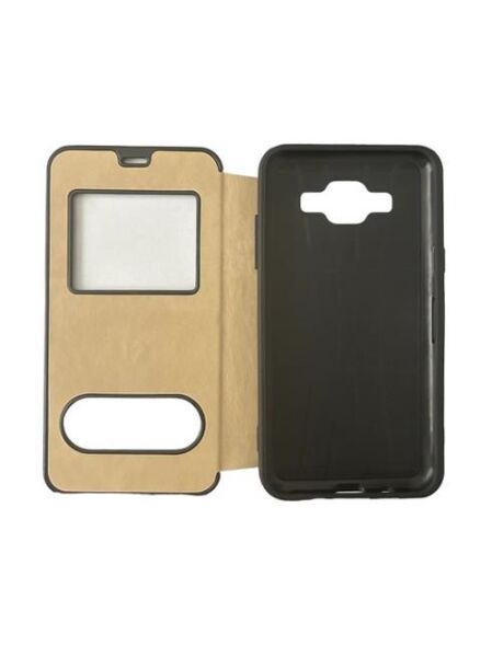 Jopus Galaxy J5 ile Uyumlu Premium Kapaklı Kılıf Kırmızı