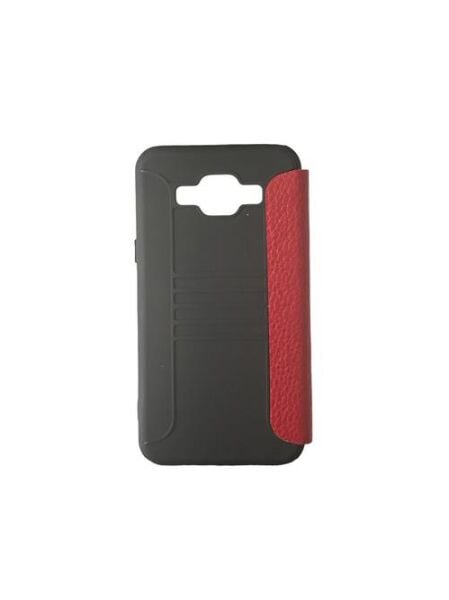 Jopus Galaxy J5 ile Uyumlu Premium Kapaklı Kılıf Kırmızı