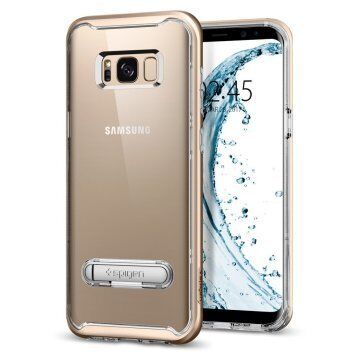 Spigen Galaxy S8 ile Uyumlu Kılıf Crystal Hybrid Gold Maple