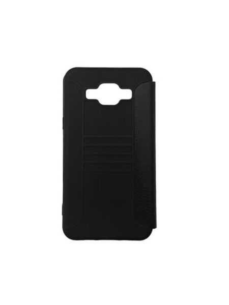 Jopus Galaxy J5 ile Uyumlu Premium Kapaklı Kılıf Siyah
