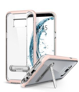 Spigen Galaxy S8 ile Uyumlu Kılıf Crystal Hybrid Pink