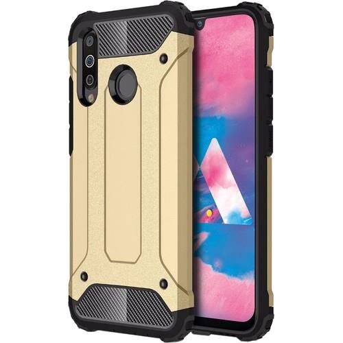 Zore Galaxy M30 ile Uyumlu Crash Silikon Kılıf Gold