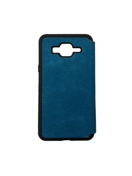 Jopus Galaxy J5 ile Uyumlu Premium Kapaklı Kılıf Açık Mavi