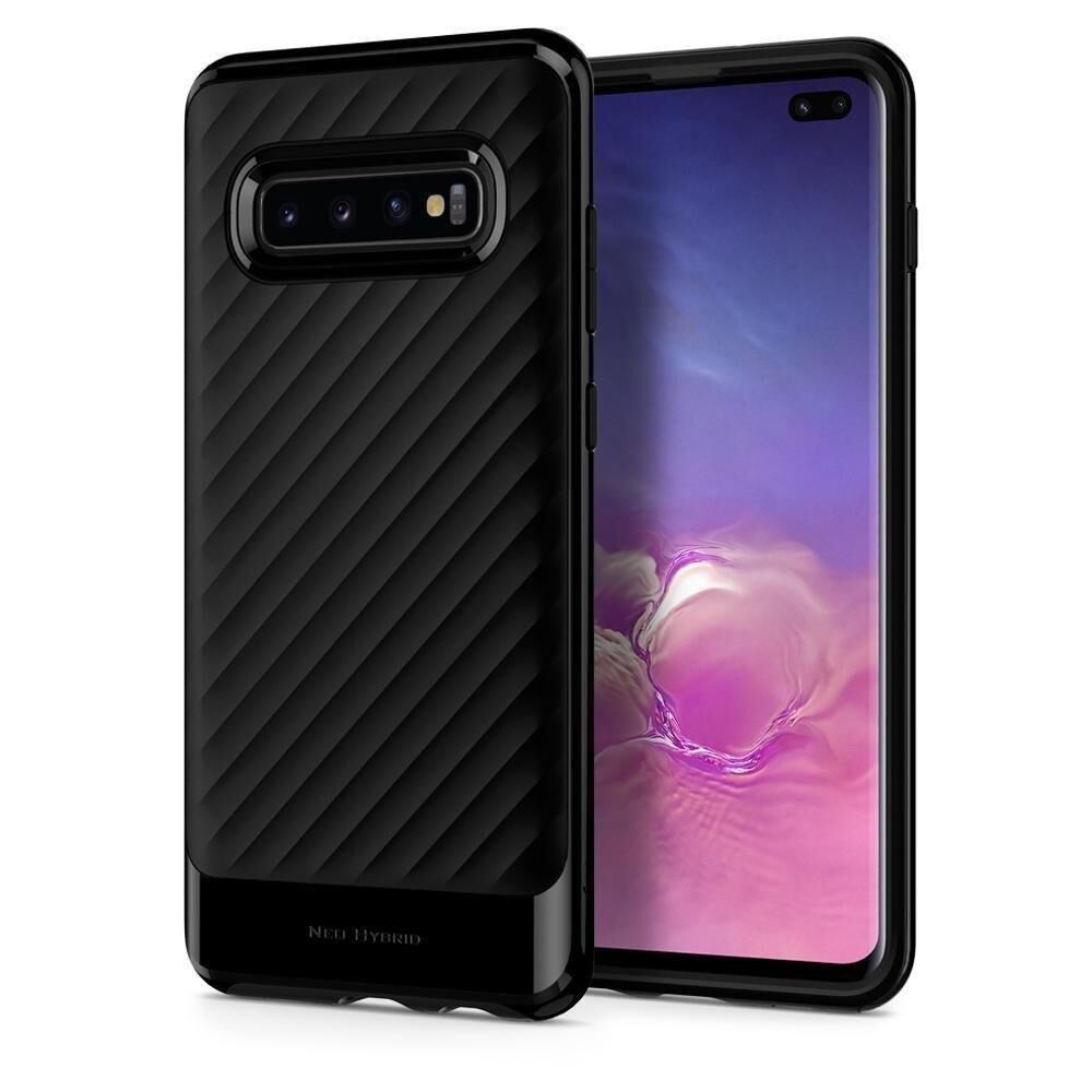 Spigen Galaxy S10 Plus ile Uyumlu Kılıf Neo Hybrid Midnight Black