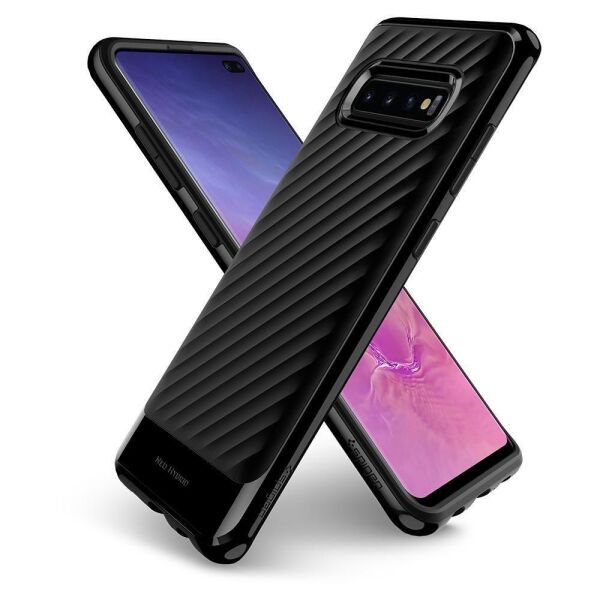 Spigen Galaxy S10 Plus ile Uyumlu Kılıf Neo Hybrid Midnight Black
