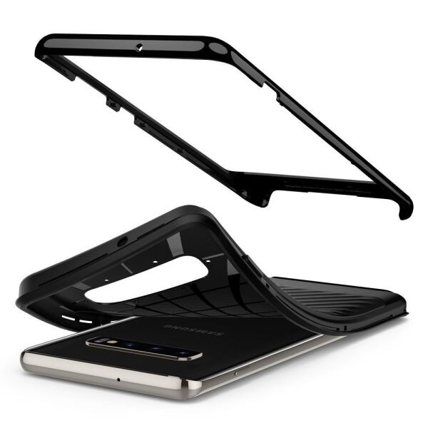 Spigen Galaxy S10 Plus ile Uyumlu Kılıf Neo Hybrid Midnight Black
