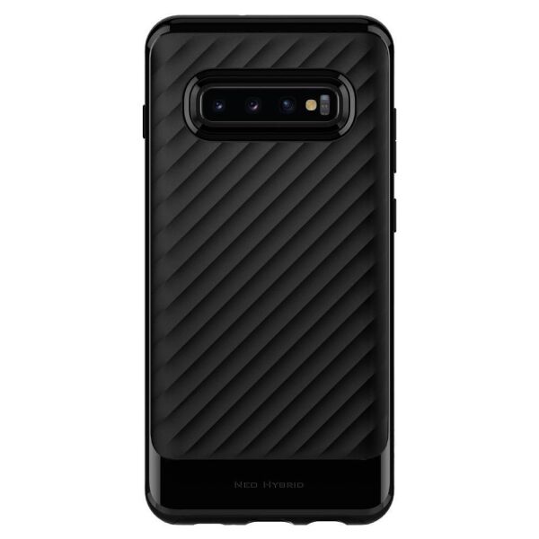 Spigen Galaxy S10 Plus ile Uyumlu Kılıf Neo Hybrid Midnight Black