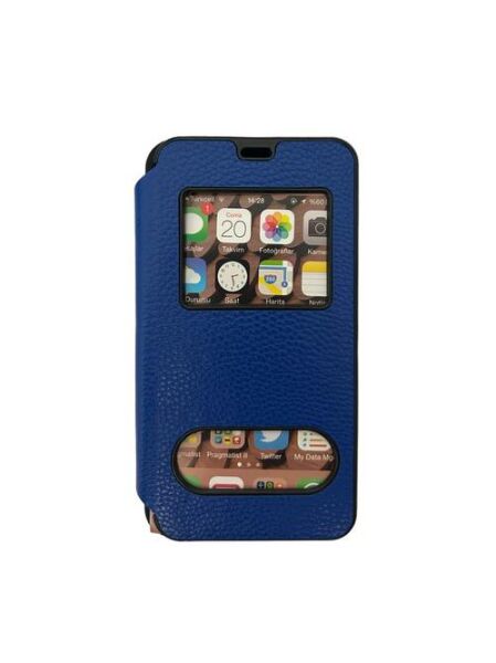 Jopus Galaxy J5 ile Uyumlu Premium Kapaklı Kılıf Mavi