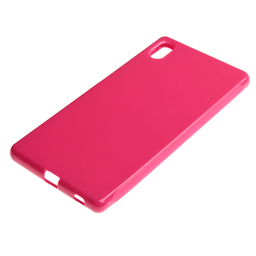 Xperia Z3 Plus ile Uyumlu Kılıf Parlak Silikon Pembe