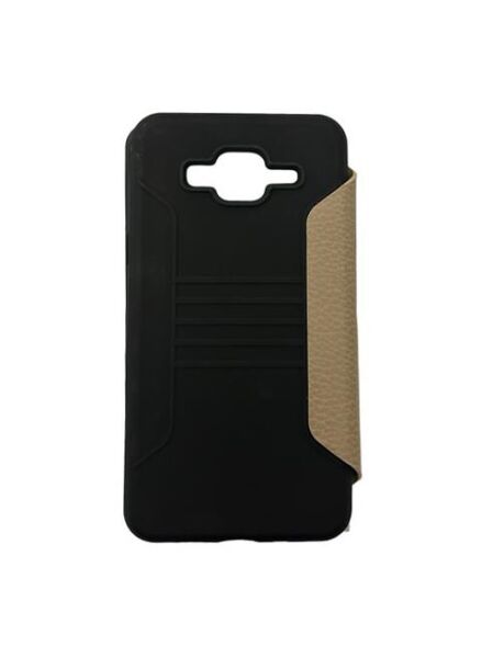 Jopus Galaxy J5 ile Uyumlu Premium Kapaklı Kılıf Gold