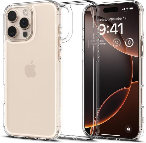 Spigen iPhone 16 Pro Max ile Uyumlu Kılıf Ultra Hybrid Crystal Clear