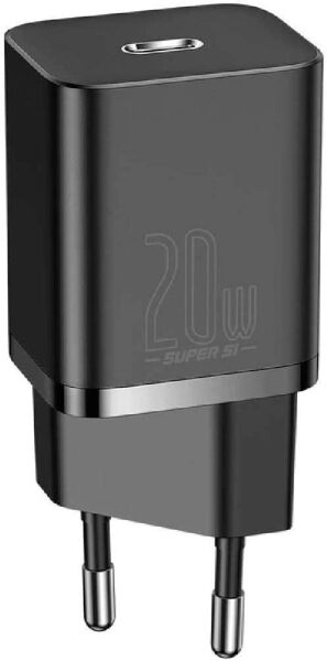Baseus Super Si QC 20W USB-C Hızlı Şarj Cihazı Siyah
