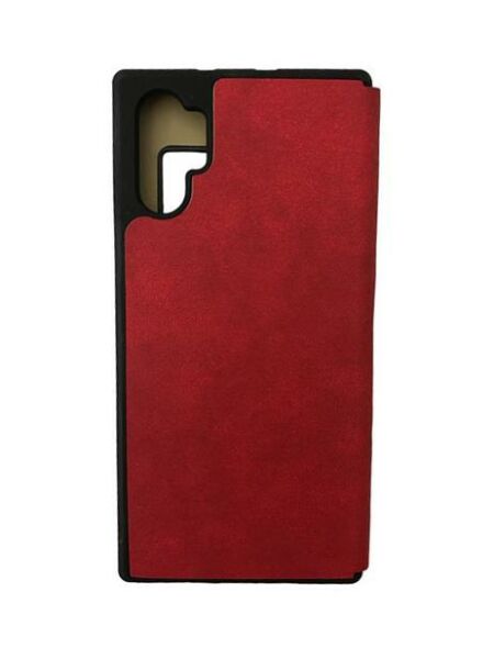 Galaxy Note 10 Plus ile Uyumlu Premium Kapaklı Kılıf Kırmızı