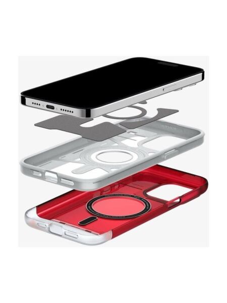 Spigen iPhone 15 Pro ile Uyumlu Kılıf Classic C1 iMac G3 Desing Magfit (MagSafe Uyumlu) Ruby