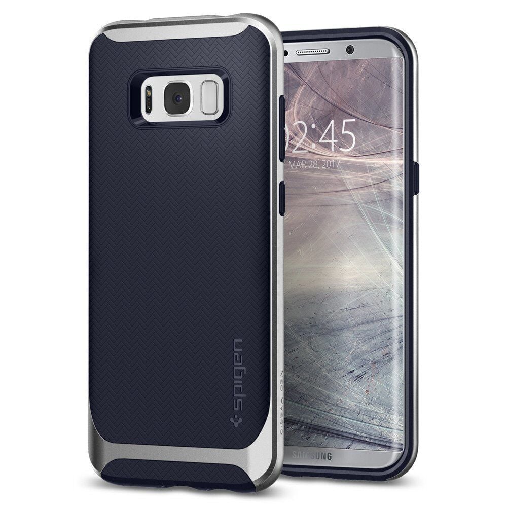 Spigen Galaxy S8 Plus ile Uyumlu Kılıf Neo Hybrid Silver Arctic
